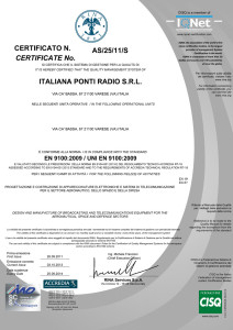 Certification EN9100:2009